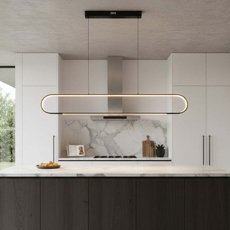 Lustra LED Suspendata Frame Black Premium Echivalent 300W