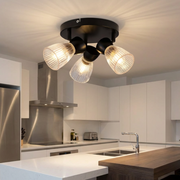 Lustra Best Round Premium Black cu 3 Spoturi Reglabile