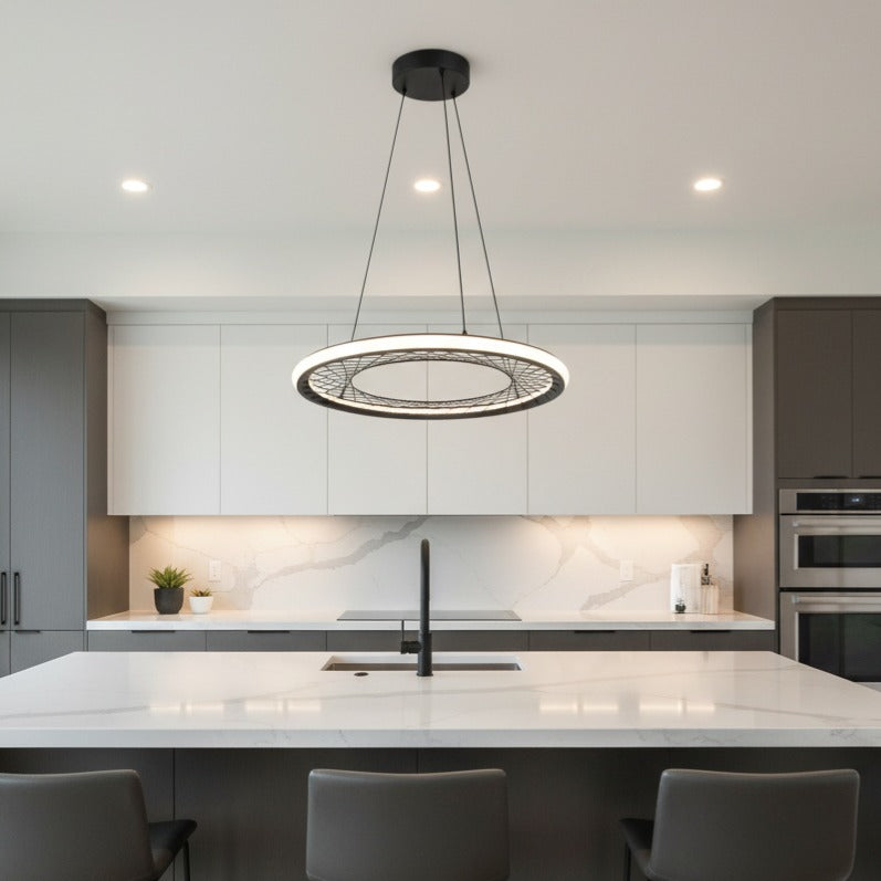 Lustra LED Suspendata Nest Black Premium Echivalent 250W