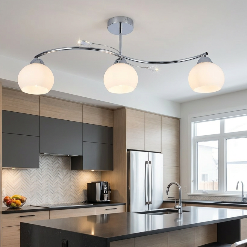 Lustra Connor Silver & White Premium 3xE27