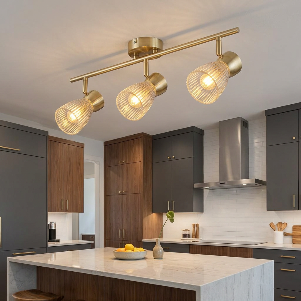 Lustra Best Premium Gold cu 3 Spoturi Reglabile