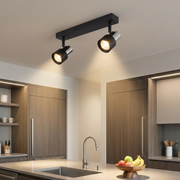 Lustra Cino Premium Black & Silver cu 2 Spoturi Reglabile