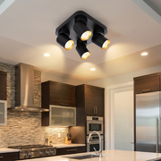 Lustra Andy Premium Black & Gold cu 4 Spoturi Reglabile