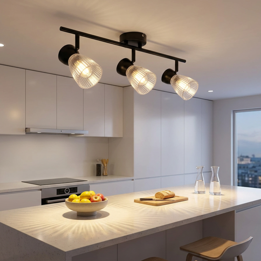 Lustra Best Premium Black cu 3 Spoturi Reglabile