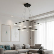 Lustra LED Suspendata Nix Black Premium cu 2 Segmente Reglabile Echivalent 350W