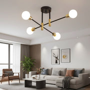 Lustra Minimalist Design 4xE27 Black+Gold 6038/4