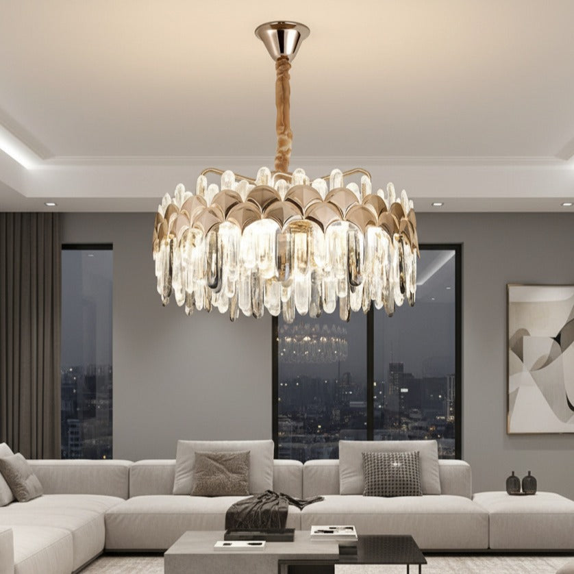 Candelabru LED Cristal FREGO Gold 50CM Echivalent 900W