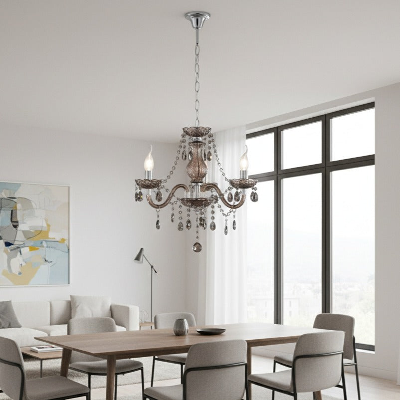 Candelabru Cristal Mini Luster Black
