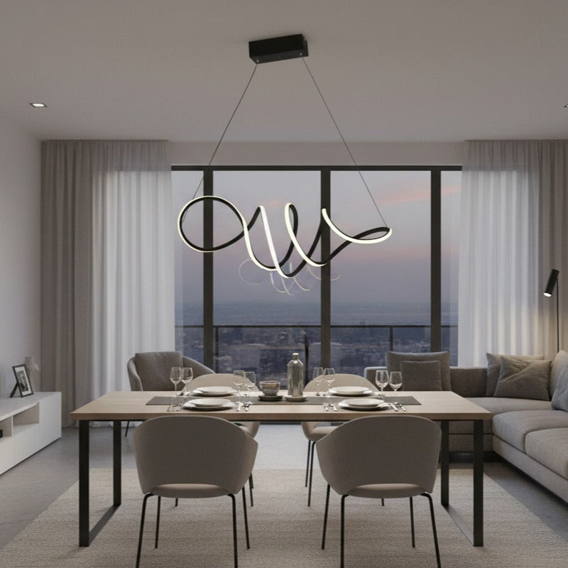 Lustra LED Suspendata Loca Black Premium Echivalent 350W