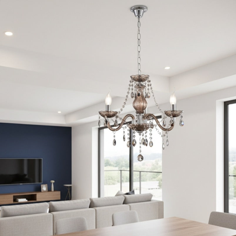 Candelabru Cristal Mini Luster Black