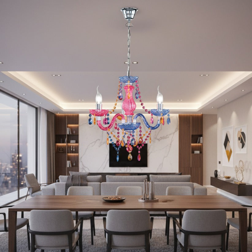 Candelabru Cristal Mini Luster Multicolor