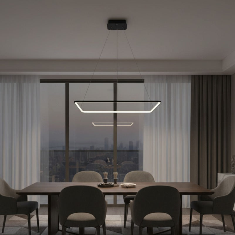 Lustra LED Suspendata Nix Black Premium Echivalent 200W