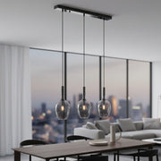Lustra Suspendata Lugano Black & Silver Premium 3xE14