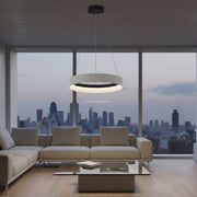 Lustra LED Suspendata Mini Orbita White & Black Premium Echivalent 300W