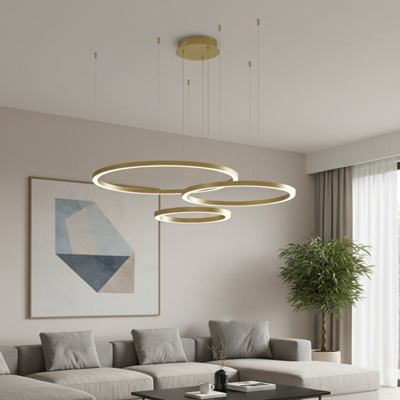 Lustra LED Suspendata Galaxia Gold Premium Echivalent 500W