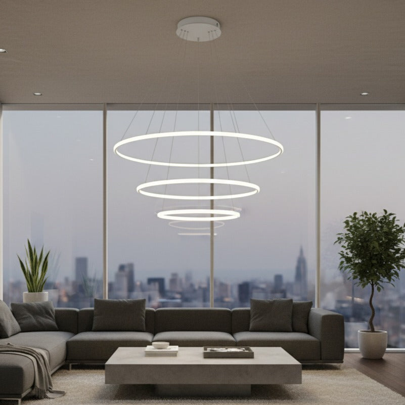 Lustra LED Suspendata Orion White Premium Echivalent 700W