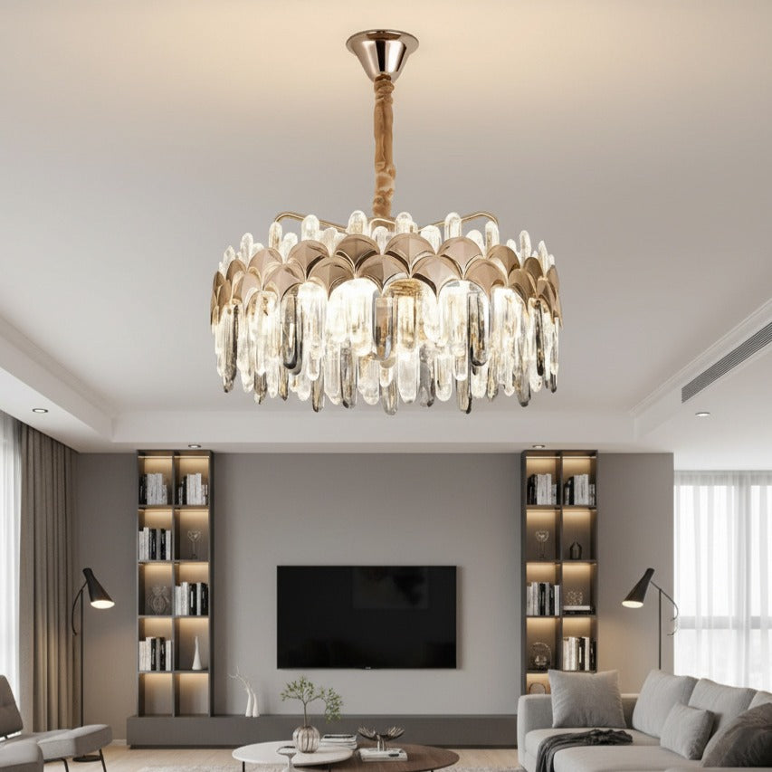 Candelabru LED Cristal FREGO Gold 50CM Echivalent 900W