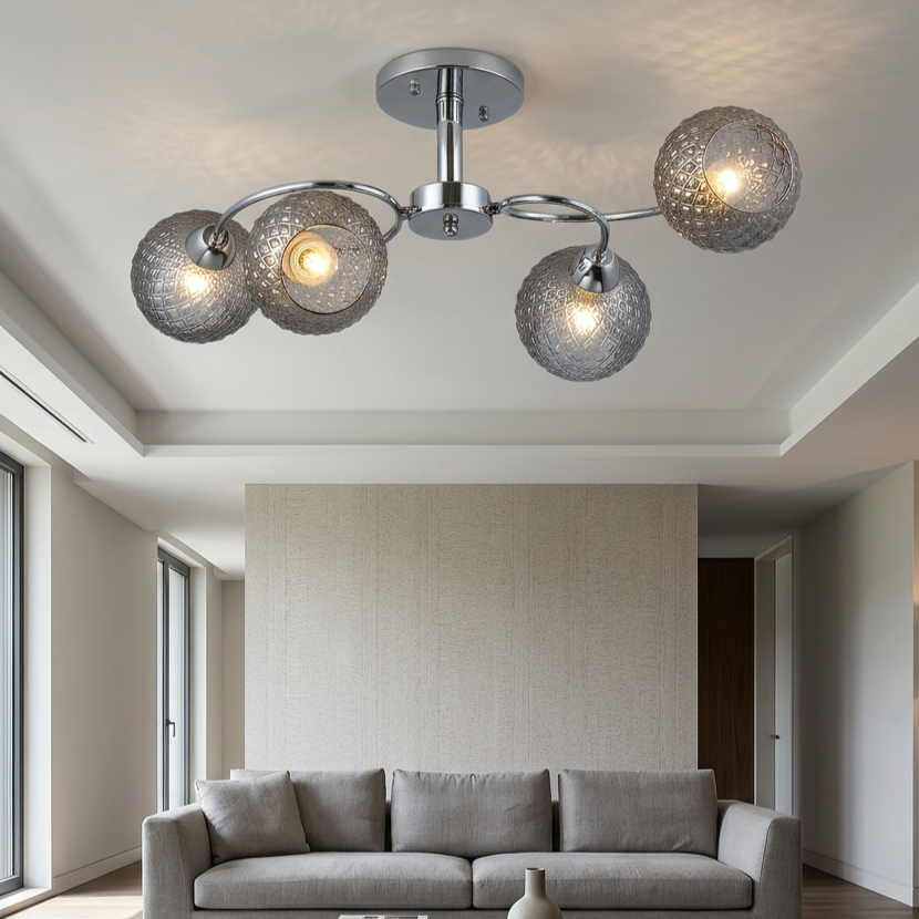 Lustra Oakland Silver Premium 4xE27