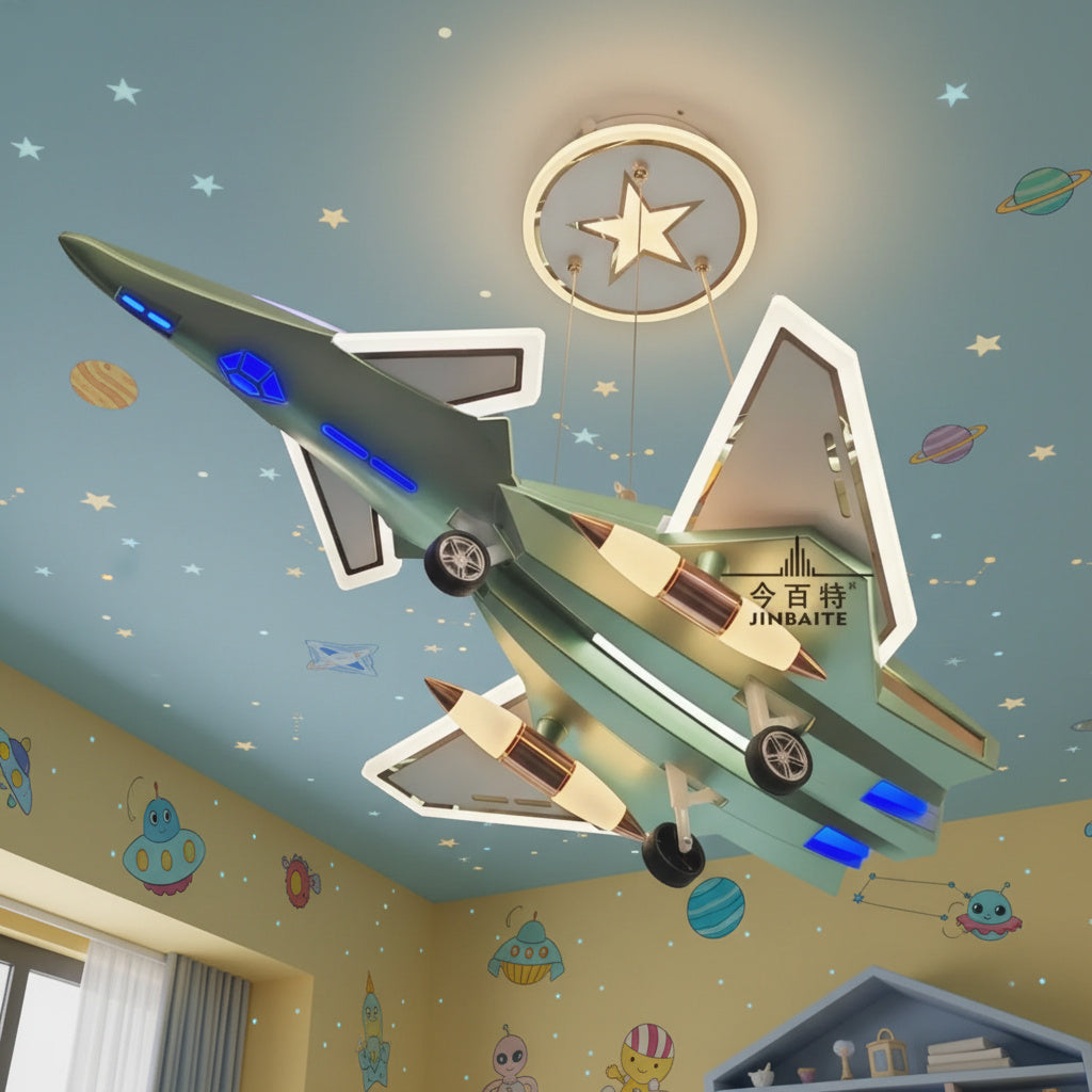 Lustra LED Kids Air Patrol Verde Militar Echivalent 800W