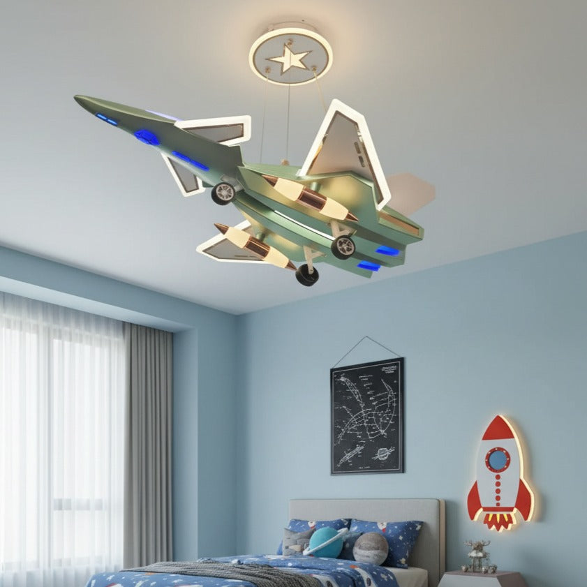 Lustra LED Kids Air Patrol Verde Militar Echivalent 800W