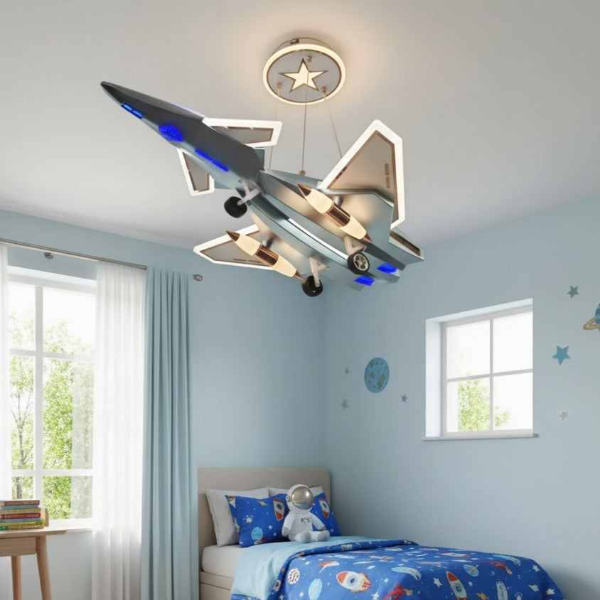 Lustra LED Kids Air Patrol Albastru Spatial Echivalent 800W