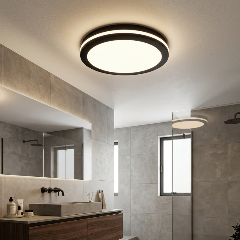 Plafonieră LED Marlon Rotunda Black Premium IP54