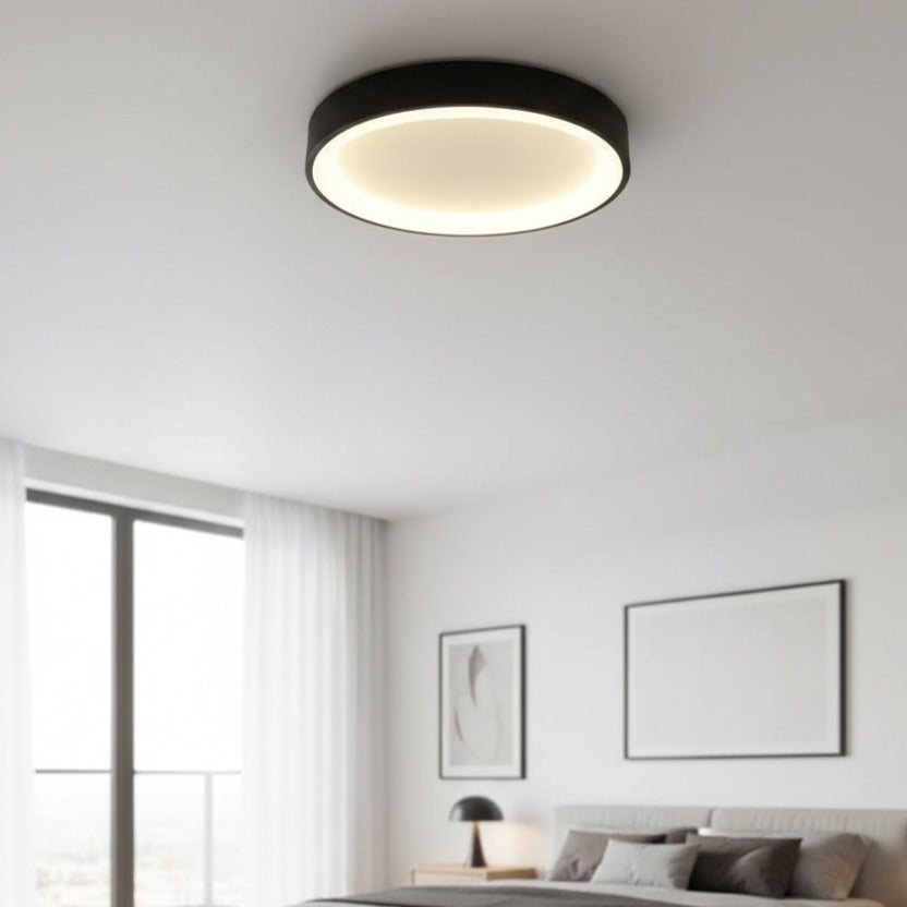 Plafoniera LED LIND Neagra Rotunda 60CM Lumina Rece Echivalent 400W