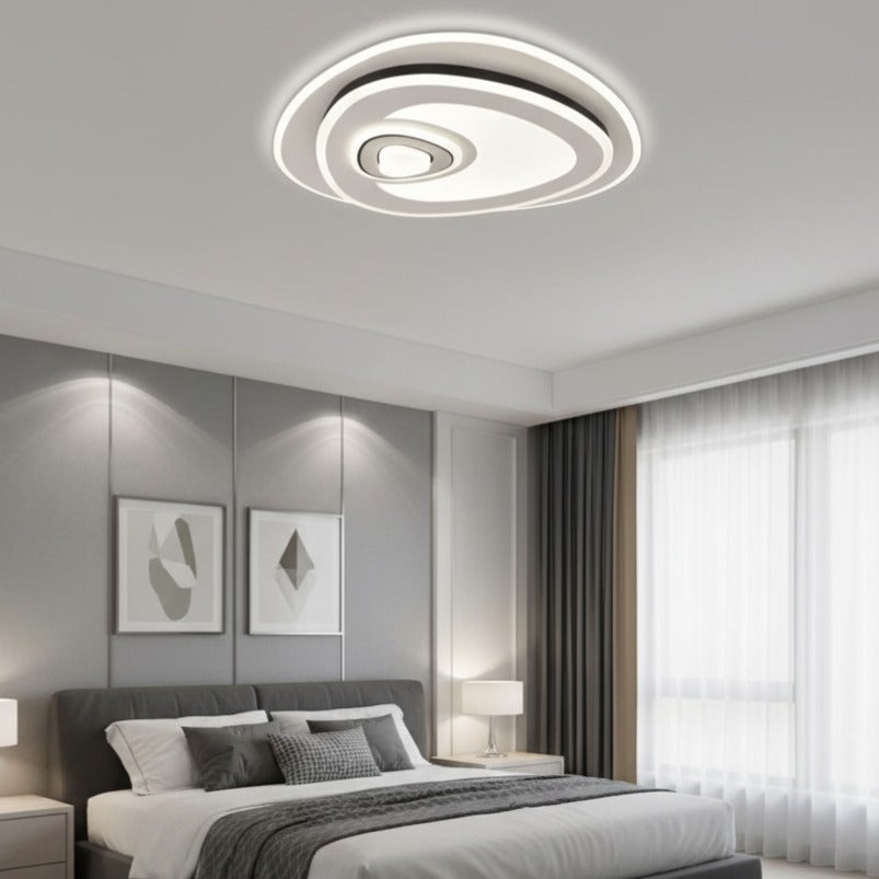 LUSTRA LED YURO Spiral White Echivalent 350W Telecomanda