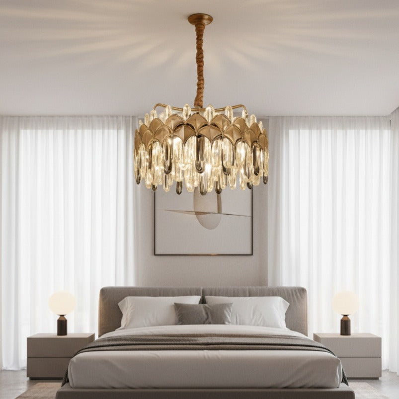 Candelabru LED Cristal FREGO Gold 40CM Echivalent 700W