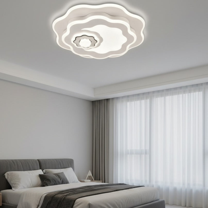 LUSTRA LED YURO Flower White Echivalent 350W Telecomanda