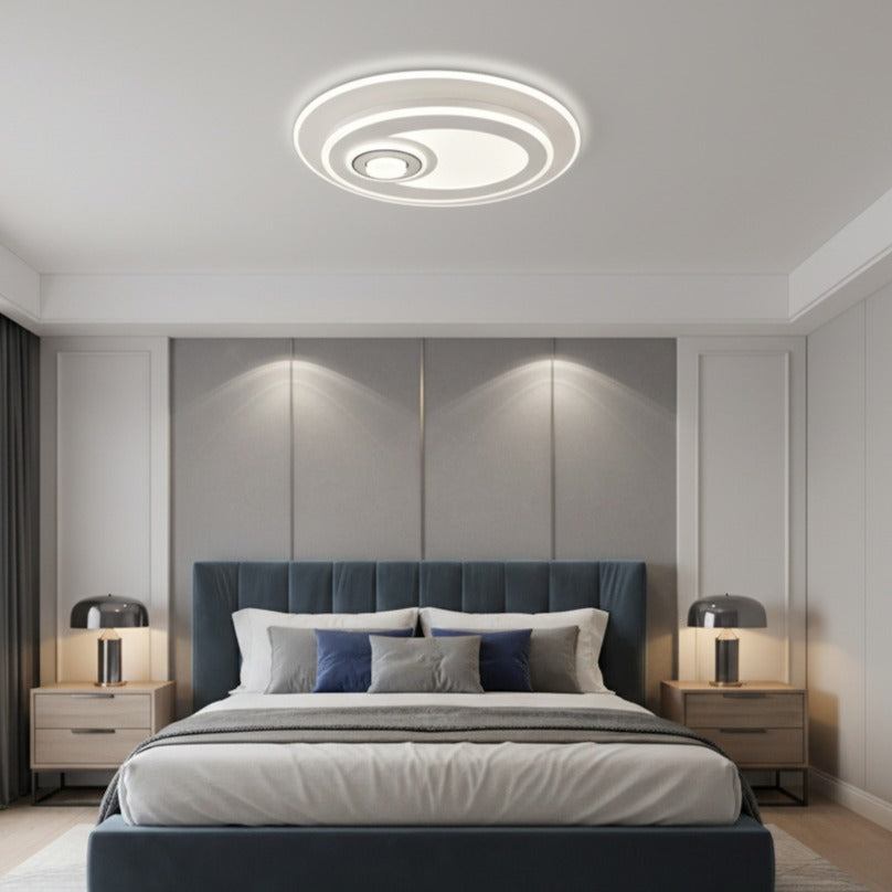 LUSTRA LED YURO Oval White Echivalent 350W Telecomanda