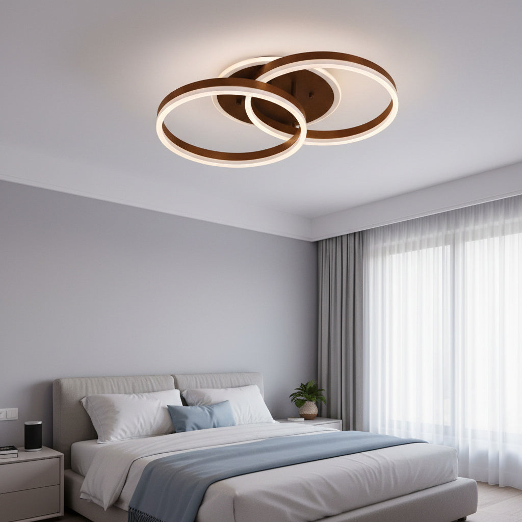 Lustra LED Beauty Brown 1+1 Circle Echivalent 400W Telecomanda