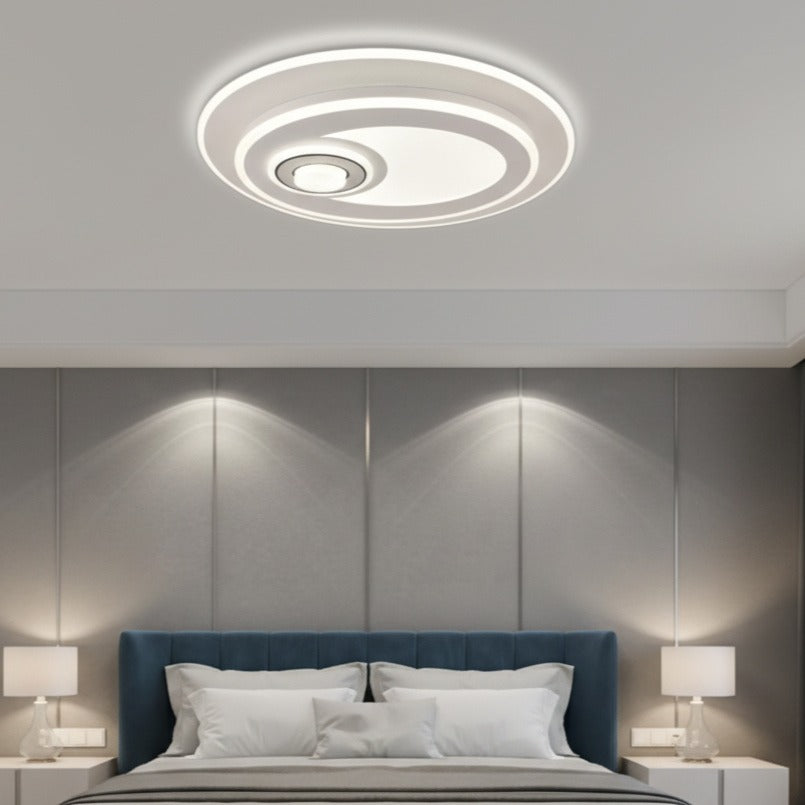 LUSTRA LED YURO Oval White Echivalent 350W Telecomanda