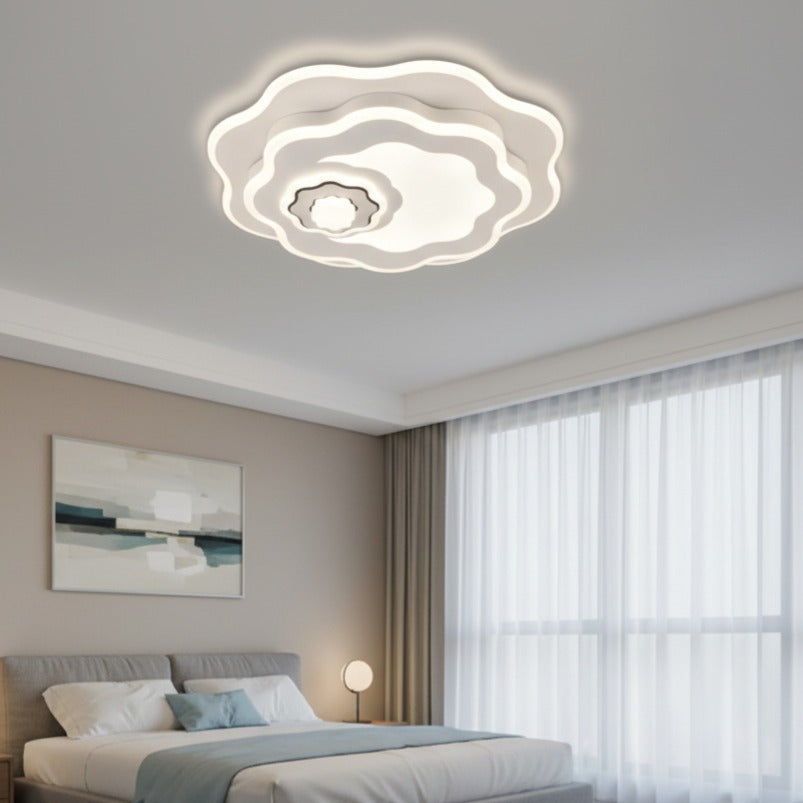 LUSTRA LED YURO Flower White Echivalent 350W Telecomanda