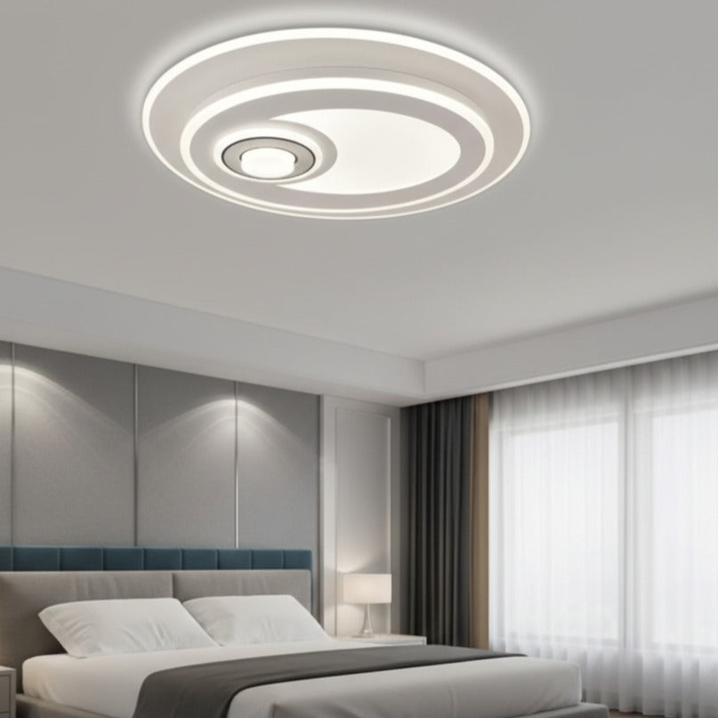 LUSTRA LED YURO Oval White Echivalent 350W Telecomanda