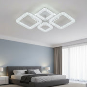 Lustra LED Sparkle 4 Squares RGB Echivalent 400W Telecomanda