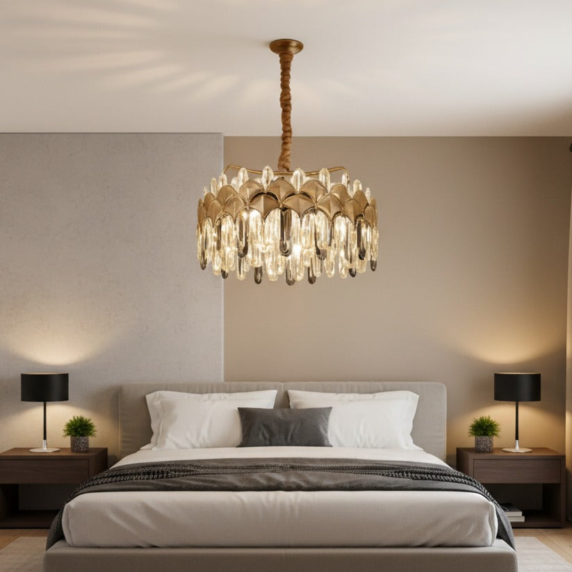 Candelabru LED Cristal FREGO Gold 40CM Echivalent 700W