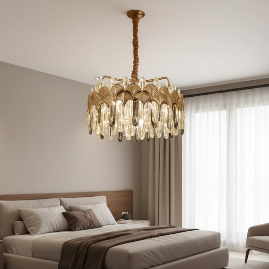 Candelabru LED Cristal FREGO Gold 40CM Echivalent 700W