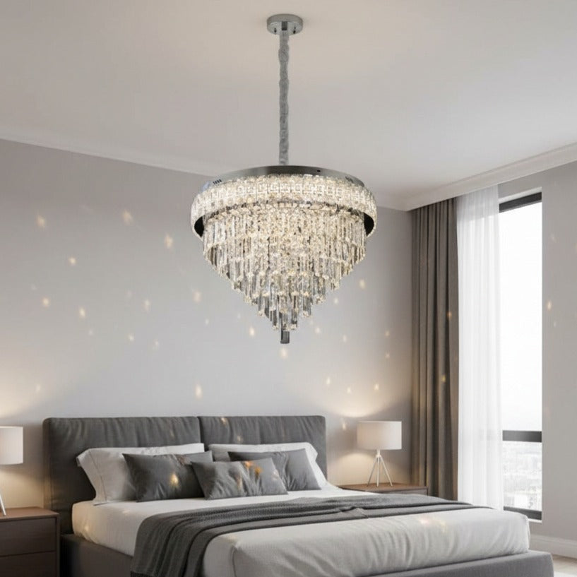 Candelabru LED VERSA Cristal Silver ⌀30CM Echivalent 200W