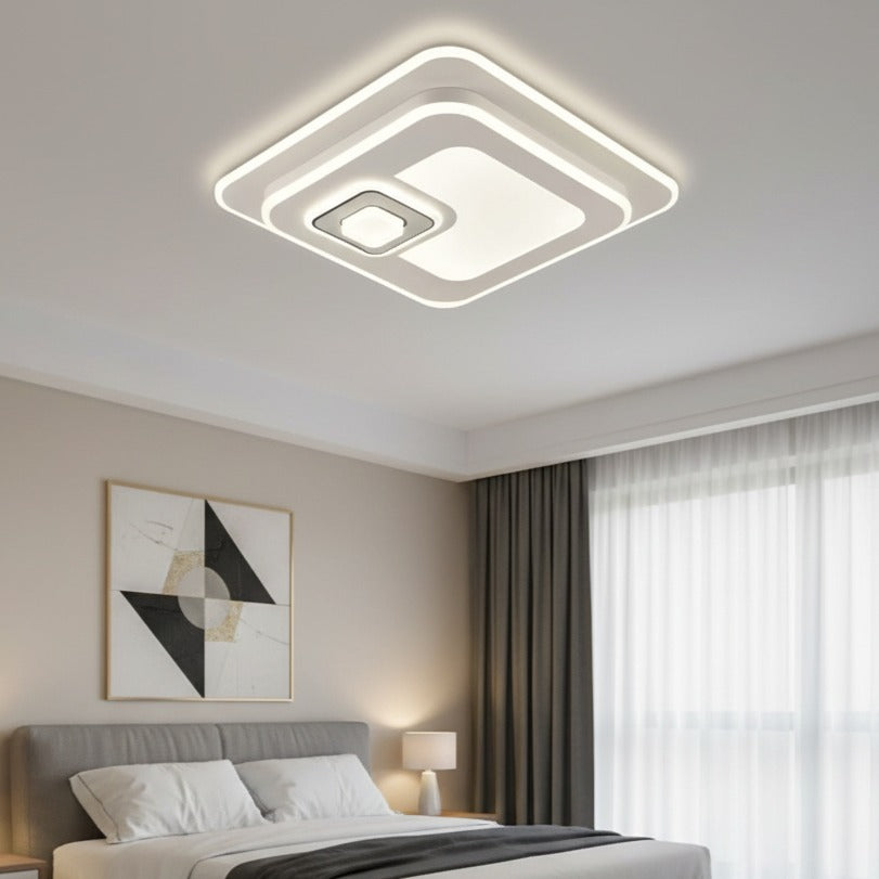 LUSTRA LED YURO Square White Echivalent 350W Telecomanda