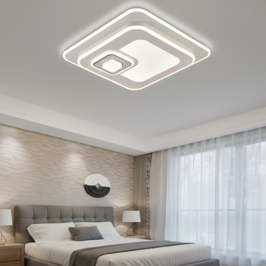 LUSTRA LED YURO Square White Echivalent 350W Telecomanda