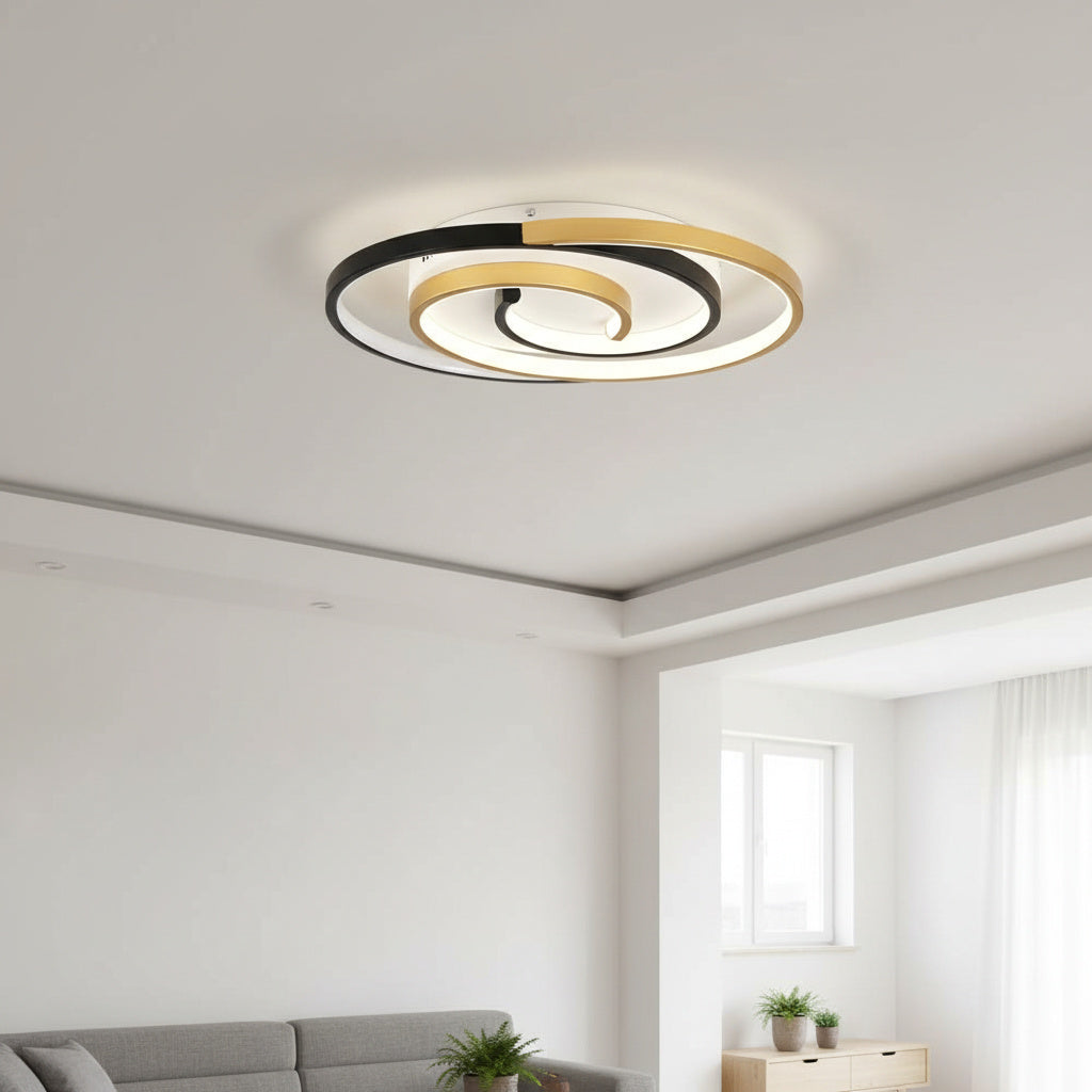 Lustra LED TRIM Gold & Black Echivalent 150W