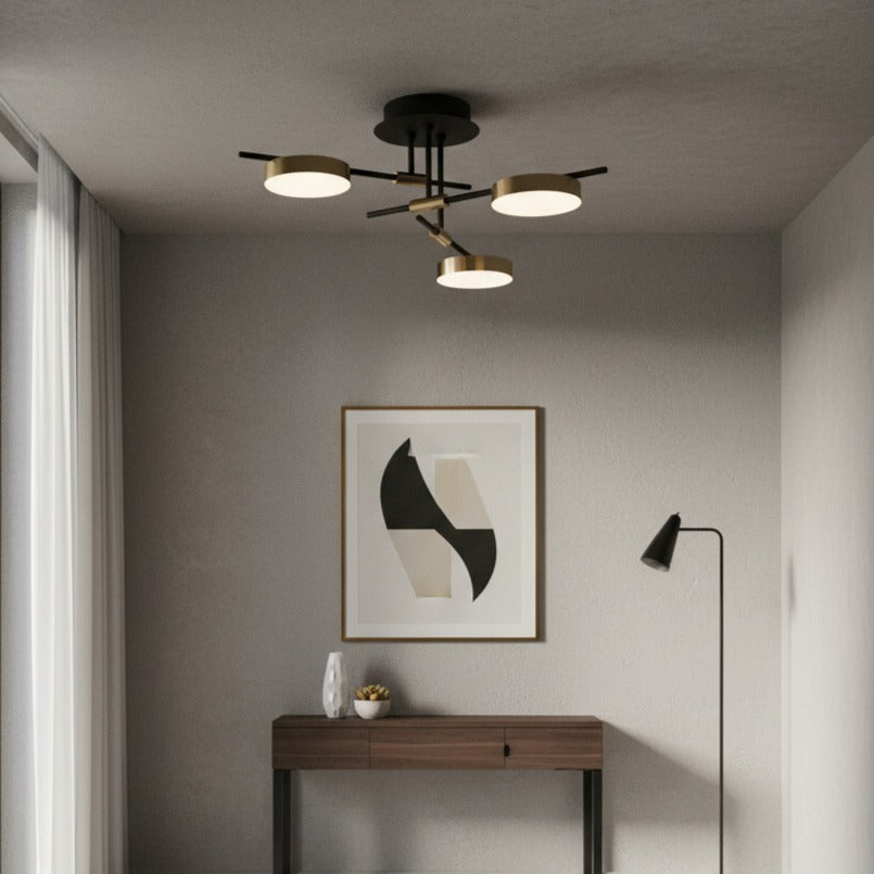 Lustra LED Kara Gold & Black Lumina Calda Echivalent 200W