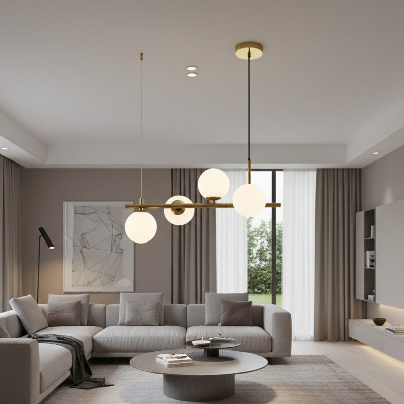 Lustra Suspendata PROTIS Gold Abajur MAT