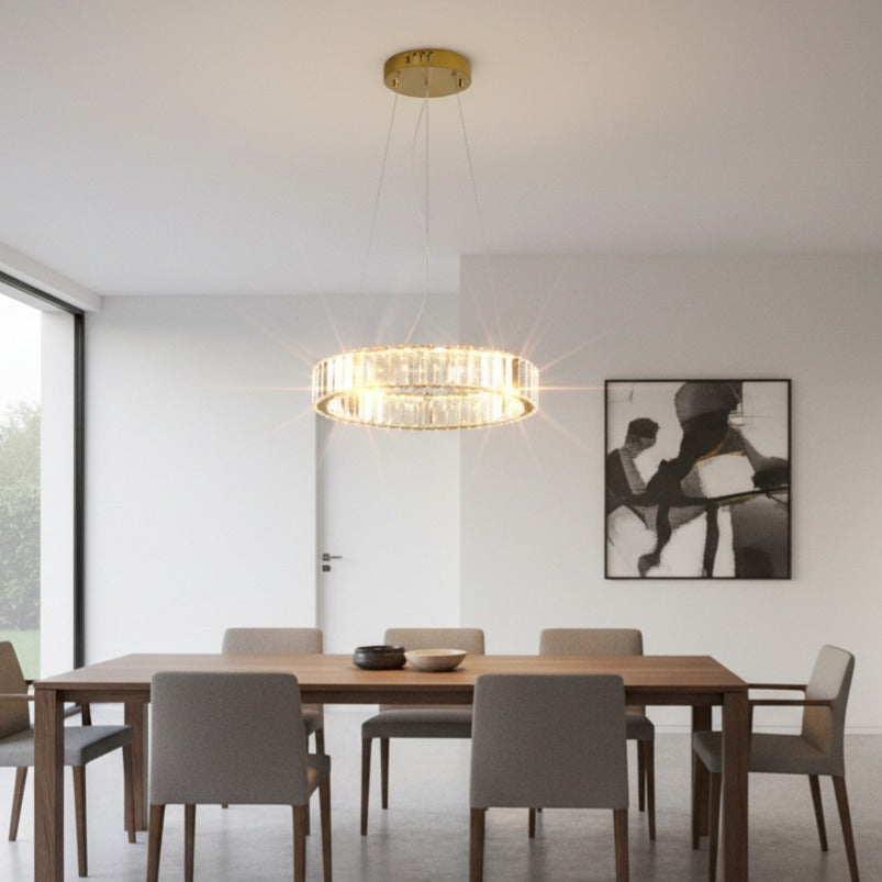 Candelabru LED Cristal REGAL GOLD 1 Segment 40CM Telecomanda