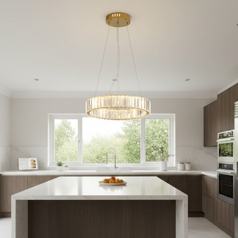 Candelabru LED Cristal REGAL GOLD 1 Segment 40CM Telecomanda