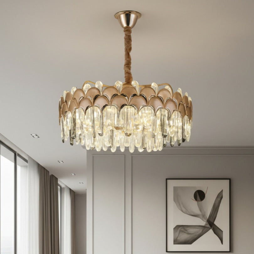 Candelabru LED Cristal FREGO Gold 60CM Echivalent 1200W