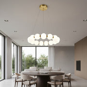 Lustra LED Suspendata Gold PEARL Echivalent 200W Telecomanda