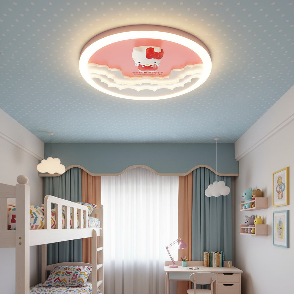 Lustra LED Cloudy Hello Kitty Echivalent 550W Telecomanda