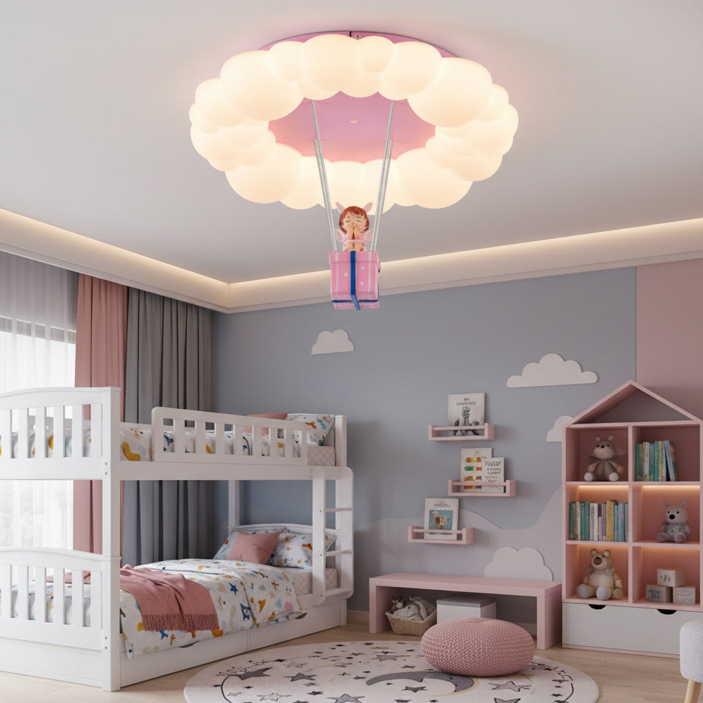 Lustra LED Cloudy Princess Echivalent 500W Telecomanda